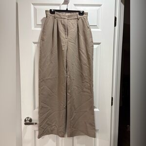 Abercrombie & Fitch Women's Tan Wide-Leg Trousers